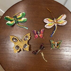 Mixed Butterfly & Dragonfly Brooch and ornament  Lot